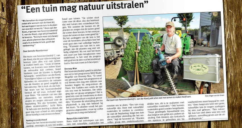 In de krant!
